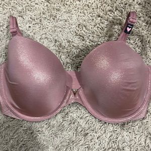 Victoria's Secret Lined Demi Bra - dusty rose with gold accent - New with tags